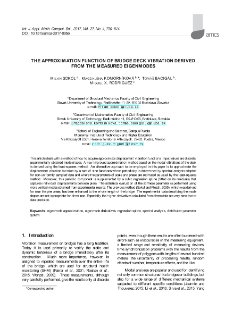 The approximation function of bridge deck vibration derived from the measured eigenmodes