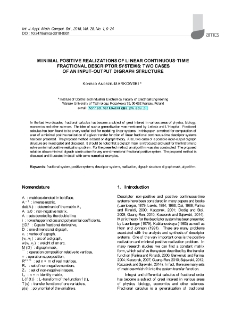 Minimal positive realizations of linear continuous-time fractional descriptor systems: Two cases of an input-output digraph structure