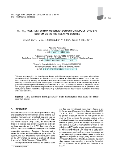 H[underscore]/H[infinity] fault detection observer design for a polytopic LPV system using the relative degree