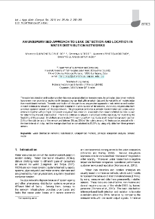 An unsupervised approach to leak detection and location in water distribution networks