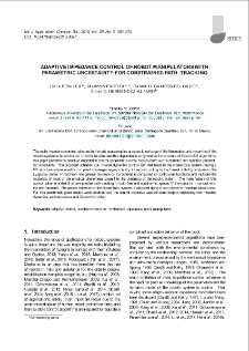 Adaptive impedance control of robot manipulators with parametric uncertainty for constrained path-tracking