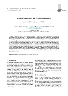 Linguistically defined clustering of data