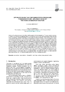 Optimization on the complementation procedure towards efficient implementation of the index generation function