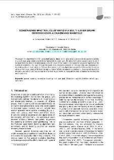 Constrained spectral clustering via multi-layer graph embeddings on a Grassmann manifold