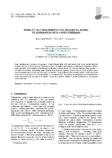 Stability and transparency of delayed bilateral teleoperation with haptic feedback