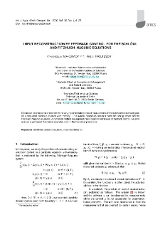 Input reconstruction by feedback control for the Schl&ouml;gl and FitzHugh-Nagumo equations