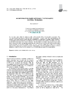 An information based approach to stochastic control problems