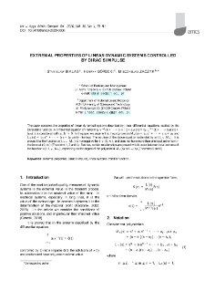 Extremal properties of linear dynamic systems controlled by Dirac`s impulse