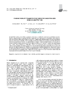 Finding robust transfer features for unsupervised domain adaptation