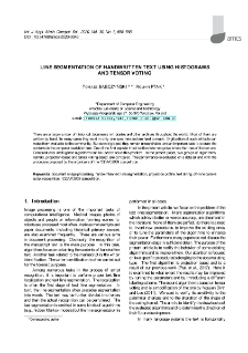 Line segmentation of handwritten text using histograms and tensor voting