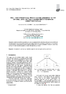 Real-time hierarchical predictive risk assessment at the national level: Mutually agreed predicted service disruption profiles