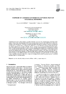 Response of Lyapunov exponents to diffusion state of biological networks
