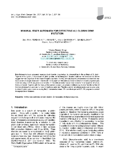 Minimal state automata for detecting a ß globin gene mutation