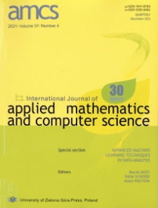 International Journal of Applied Mathematics and Computer Science (AMCS), volume 31, number 4 (2021) - Contents