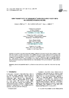 New transitivity of Atanassov`s intuitionistic fuzzy sets in a decision making model