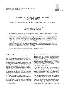 Forensic driver identification considering an unknown suspect