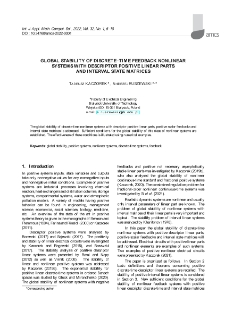 Global stability of discrete-time feedback nonlinear systems with descriptor positive linear parts and interval state matrices