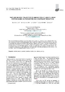 Fast and smooth trajectory planning for a class of linear systems based on parameter and constraint reduction