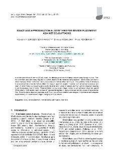 Exact and approximation algorithms for sensor placement against DDoS attacks