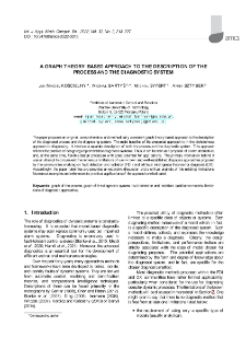 A graph theory-based approach to the description of the process and the diagnostic system
