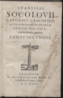 Stanislai Socolovii ... Opera: T. 2