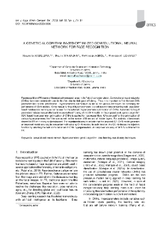 A genetic algorithm based optimized convolutional neural network for face recognition