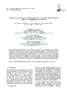 Decentralized static output feedback controller design for linear interconnected systems