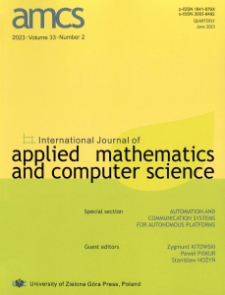International Journal of Applied Mathematics and Computer Science (AMCS), volume 33, number 2 (2023) - Contents