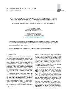 Applications of the fractional Sturm-Liouville difference problem to the fractional diffusion difference equation