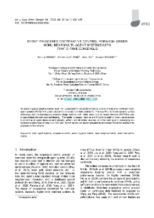 Event-triggered cooperative control for high-order nonlinear multi-agent systems with finite-time consensus