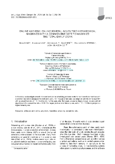 Online and semi-online scheduling on two hierarchical machines with a common due date to maximize the total early work