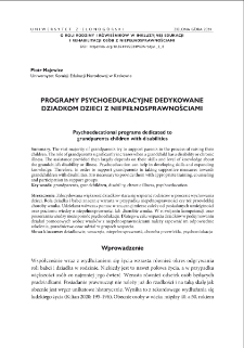 Programy psychoedukacyjne dedykowane dziadkom dzieci z niepełnosprawnościami
