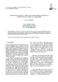 Transformations of linear standard systems to positive asymptotically stable linear ones