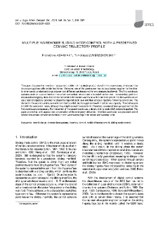 Multiple-warehouse sliding mode control with a predefined demand trajectory profile