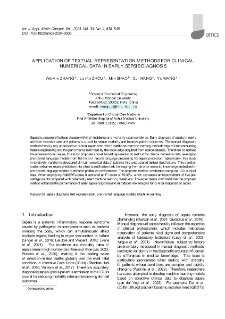 Application of textual representation methods for clinical numerical data in early sepsis diagnosis