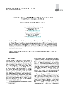 A unified convex combination approach to switched uncertain nonlinear systems