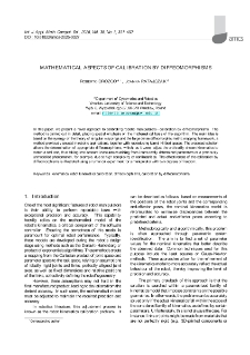 Mathematical aspects of calibration by diffeomorphisms