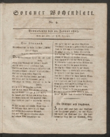 Sorauer Wochenblatt, No. 4. (22. Januar 1825)