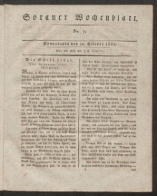 Sorauer Wochenblatt, No. 7. (12. Februar 1825)