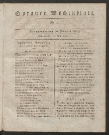 Sorauer Wochenblatt, No. 9. (26. Februar 1825)