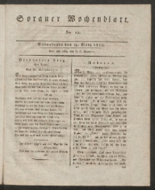 Sorauer Wochenblatt, No. 12. (19. März 1825)