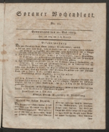 Sorauer Wochenblatt, No. 21. (21. Mai 1825)
