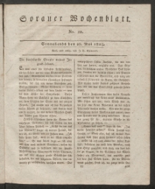 Sorauer Wochenblatt, No. 22. (28. Mai 1825)