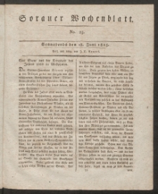 Sorauer Wochenblatt, No. 25. (18. Juni 1825)