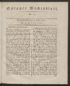Sorauer Wochenblatt, No. 27. (2. Juli 1825)