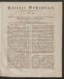 Sorauer Wochenblatt, No. 28. (9. Juli 1825)