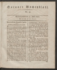 Sorauer Wochenblatt, No. 30. (23. Juli 1825)