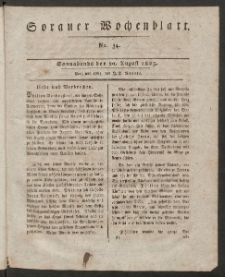 Sorauer Wochenblatt, No. 34. (20. August 1825)