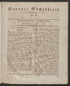 Sorauer Wochenblatt, No. 40. (1. October 1825)