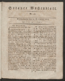 Sorauer Wochenblatt, No. 50. (10. December 1825)